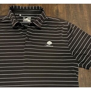 Under Armour Polo Shirt Mens XL Black Dry Fit Heatgear Golf Course